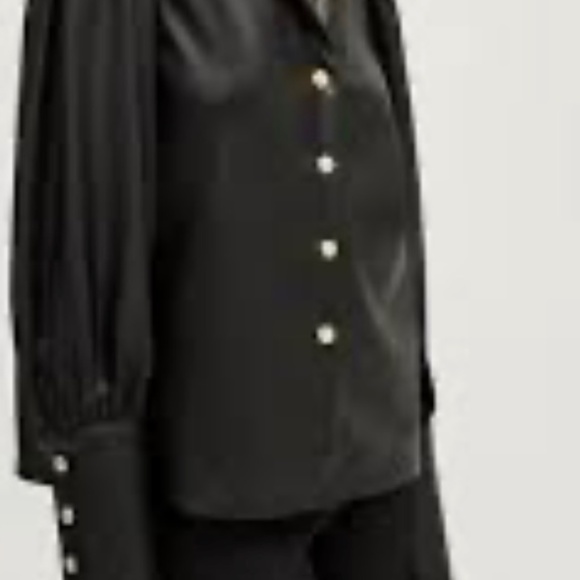 NEW FIFTEEN TWENTY faux leather shirt in black, M, CB2512 - Picture 7 of 8